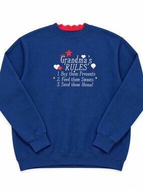Vintage Grandma’s Rules Graphic Crewneck Size L